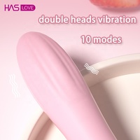 Vibrador Venus Wand de Haslove, Juguete Sexual para Adultos con Calefacción USB, Dildo de Doble Cabeza para Mujeres, 20 Modos