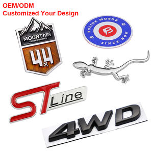 3D plastik membuat Anda sendiri desain otomatis surat panggangan mobil lencana Logo badan kustom lambang mobil samping stiker 3D - Product Image 2