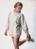 Sweat-shirt à col montant à pois pour femme, longueur allongée, avec logo brodé personnalisé, supporte la création de designs sur mesure