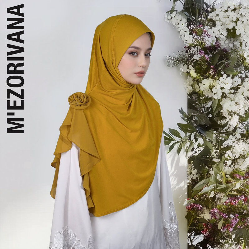 Instant Wear Canvas Polyester Hijab with