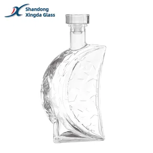 Factory Direct Sale Premium Super Flint Empty Glass Bottle Brandy Spirits White Liquor Glass Bottle in Bulk