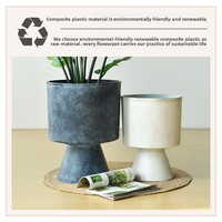 Ensemble de pots de fleurs et jardinières sur pied extra larges de style nordique pour salon et balcon, décoration simple et douce