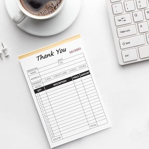 Carnet de reçus de vente autocopiants personnalisé pour usage professionnel et bureautique, bloc de factures professionnel pour la gestion des documents - Product Image 5