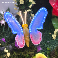 Lámpara Decorativa LED con Forma de Mariposa, IP65, Alas Voladoras, Control Remoto, Navidad, Halloween, Verano, Pascua, Jardín, Exterior