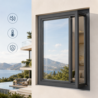 Ventanas de Aluminio con Microventilación, Modo Inclinable, Seguras, con Aislamiento Térmico, Resistentes a Impactos, con Espacio de 6mm y 8mm para Intercambio de Aire Fresco