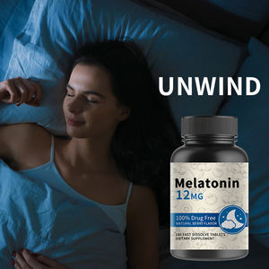 OEM/ODM sapore di bacca naturale 180 compresse 12mg Dissolve rapidamente melatonina adulti per dormire integratore di certificazione GMP - Product Image 5