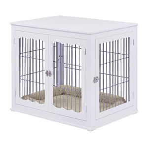 Pet crate end table wooden dog crate