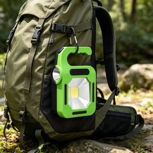 Lampe de travail LED portable 2 en 1, lanterne de camping COB, lampe de poche d'urgence étanche - Product Image 3