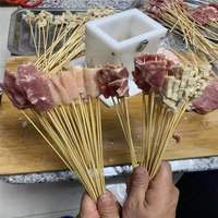 Offre Spéciale Acier Inoxydable Brochette Barbecue VIANDE De Poulet Kebab Faisant La Machine Avec CE