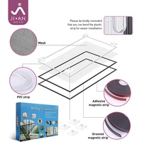 Moustiquaire Auto-Adhésive pour Fenêtre Magnétique, Rouleau de Maille en Fibre de Verre, Kit DIY Réglable et Portable Anti-Moustiques