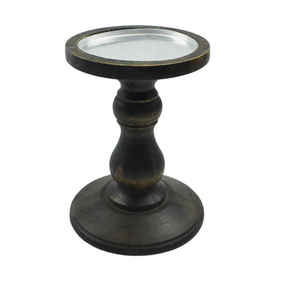 Tall <b>Black</b> Wooden <b>Candlestick</b> Stand Decorative Art Supplies Candle <b>Holder</b> Candle Stand Elegant Jar <b>Holder</b> for Home Decor - Product Image 4