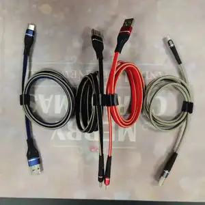 Kabel Data Pengisian Daya Datar Cepat Usb, Aksesori Ponsel Sesuai Logo Paket