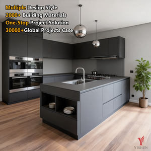 Armoire de <span class=keywords><strong>cuisine</strong></span> modulaire d'angle en bois laqué, écologique, ignifuge, moderne et luxueuse pour l'intérieur - Product Image 3