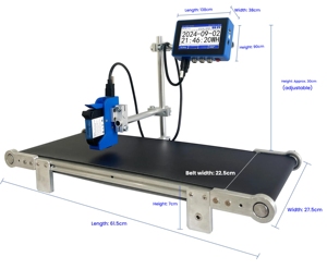 YAOMATEC Impresora de Inyección de Tinta Térmica TIJ en Línea, Económica, Automática, para Impresión de Códigos QR, Códigos de Barras y Logotipos en Plástico - Product Image 3