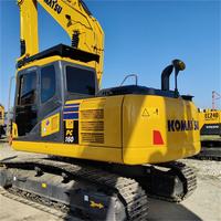 Excavatrice Komatsu PC160-7 d'occasion, modèle 2024/2025, 16 tonnes, avec chaînes de chenilles optionnelles de 500-600 mm, moteur/pompe inclus, idéale pour les terrains boueux
