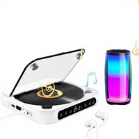 Pemutar CD Mini Portabel dengan Speaker dan Layar Output 2W Pemutar Musik untuk Belajar Bahasa Inggris Walkman