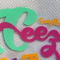 Parches Termoadhesivos con Gráficos de Letras Multicolores en 3D de Alta Densidad, Etiquetas de Transferencia de Calor de Silicona de Alta Elasticidad para pettichat