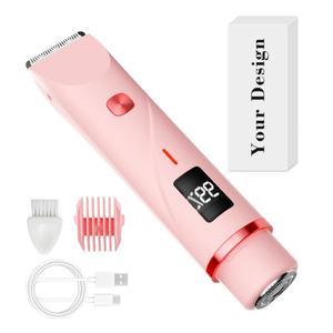 Premium IPX7 Dual Head Bikini Trimmer USB Type-C Charging LED Power Display Women <b>Shaver</b> for Women - Product Image 4