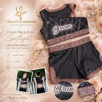 Tenue d'entraînement personnalisée pour cheerleading – Conception libre, idéale pour la personnalisation d'équipe, kits d'entraînement, uniforme de cheerleading, vêtements d'exercice de qualité