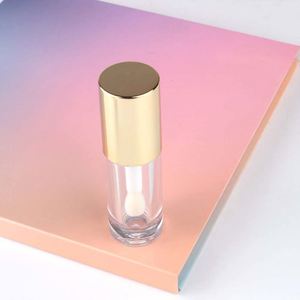 Tubes de bouteille d'huile de brillant à lèvres ronds roses blancs noirs de 6ml 5.4ml avec grand pinceau - Product Image 5