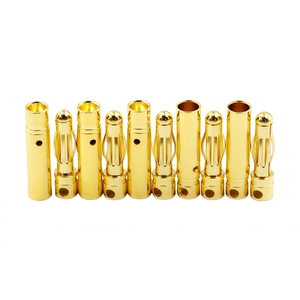 Juego de Conectores de Bala Chapados en Oro Amass GC4010-F/M de 4.0 mm, Corriente Continua de 32 A para Motor RC y ESC - Product Image 1