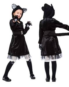 Disfraz de Gato Negro para Niños, Estilo Zentai, para Halloween, Unisex, Mono para Niños, Inspirado en TV y Cine - Product Image 4