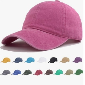 Washed Cotton Plain Baseball Caps Adjustable Unstructured Soft Blank Casual Dad Ball <b>Hats</b> for Men Women - Product Image 2