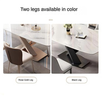 Ensemble table et chaises de salle à manger de luxe moderne pour 6 personnes, ensemble table et chaises de différentes couleurs pour la salle à manger