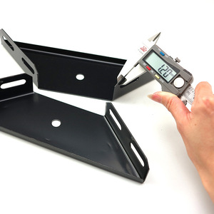 Support d'angle pour cadre de lit noir WUZZA, en acier au carbone, support d'angle droit à 90 degrés pour le support de meubles de chambre à coucher - Product Image 2