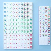 Mahjong américain de luxe en acrylique Magenta Double Tiger, idéal pour les jeux en plein air et les divertissements familiaux