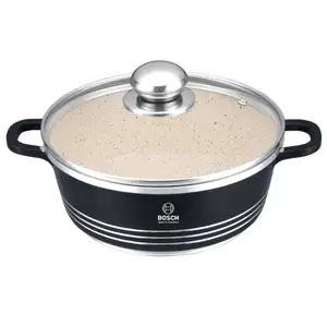 Die-casting Aluminum non-stick cookware sets dessini energy saving bottom pot as seen on tv