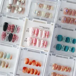 New Style High Quality Oem Easy To Use Decoration Diy Packing Box False Luxury Handmade Press On Nails With Designs