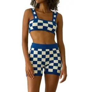 Gehaakte Strandkleding Sexy Vrouwen Vakantie Outfits Tweedelig Badpak Strandbedekking Gebreide Strandrok Set Badmode Vrouw 2024