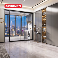 Pintu Geser Aluminium Kustom dengan Kaca Tempered Ganda NFRC AS2047 untuk Balkon dan Halaman, Tahan Benturan Badai