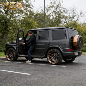 Rines Forjados Personalizados de 2 Piezas <span class=keywords><strong>para</strong></span> Land Rover Range Rover, Borde Bronce con Radios Negros, PCD 5x120, 22 Pulgadas, Diseño Cóncavo - Product Image 6