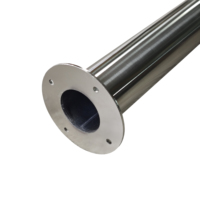 Jambes télescopiques réglables de meubles de nickel de satin en métal de taille de tube rond de 60mm pour le bureau de table