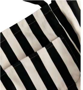 Sac fourre-tout en toile de coton rayé personnalisable pour les courses, réutilisable, pour femmes, en toile blanche, avec logo imprimé sur mesure - Product Image 3