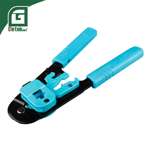 Herramienta de crimpado RJ45 GETEKnet OEM ODM para redes, pelacables eléctrico de cobre, tubo de crimpado RJ45, mango azul oscuro - Product Image 6