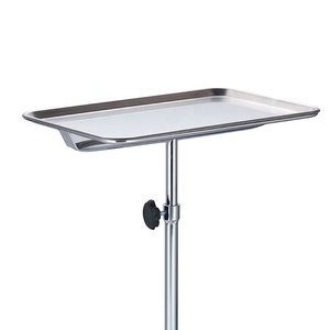 Bandeja médica de altura ajustable MSMT con ruedas de soporte de acero inoxidable Instrumentos de protección y enfermería de infusión baratos - Product Image 2