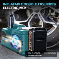 Kit de Gato Hidráulico Eléctrico NOVUS NCJ005 de 5 Toneladas 12V/24V con Llave de Impacto de 180W y Bomba Infladora de Neumáticos para SUV/MPV/Camión