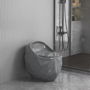 ห้องน้ำเซรามิกแบบหนึ่งชิ้นห้องน้ำซิปโฟนิกหลากสีห้องน้ำรูปไข่ WC สำหรับโรงแรม - Product Image 5