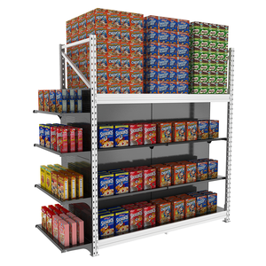 Scaffalature per supermercati per carichi pesanti con ripiani superiori per stoccaggio sfuso e ripiani inferiori per vendita al dettaglio per negozi di alimentari all'ingrosso - Product Image 1