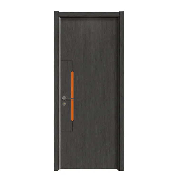 Factory price wooden door design catalogue of modern design carbon crystal door