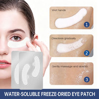 Patchs oculaires lyophilisés hydrosolubles OEM enrichis en peptides, collagène et acide hyaluronique pour raffermir la peau et réduire les ridules