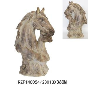 ديكور منزلي بسيط قوالب راتنج رأس حصان خشبي تماثيل حيوانات لتزيين غرف النوم ديكور المنزل - Product Image 2