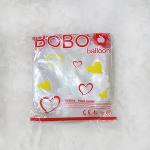 Hot Selling 18/24/36 Inches Pe/Pvc Transparent Bobo Balloon Clear Round Bobo Plastic Bubble Balloon For Party Decor