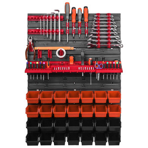 Atölye duvar rafı garaj rafları 576X780 duvar rafı istifleme 28 kutuları Pegboard plastik aracı duvara montaj eşya kutuları araç kutusu - Product Image 5