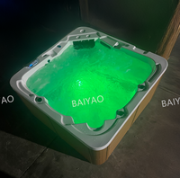 Spa Bain à remous Jacuzzi extérieur Baignoire en acrylique Baignoires à remous Spas extérieurs Trempage Luxe Sexy Hydro Massage Balboa Hottub Tube
