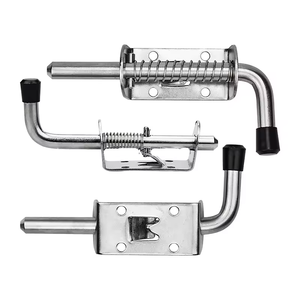Haute qualité en acier inoxydable robuste goupille à ressort loquet grange porte serrure assemblage ressort boulon loquet pour remorque camion porte - Product Image 3