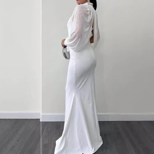 ชุดเดรสทรงหางปลาประดับลูกปัดสไตล์ตะวันออกกลางแบบสลิม พร้อมเสื้อสายเดี่ยว ชุดเซ็ต 2 ชิ้น แฟชั่นสำหรับผู้หญิง - Product Image 5